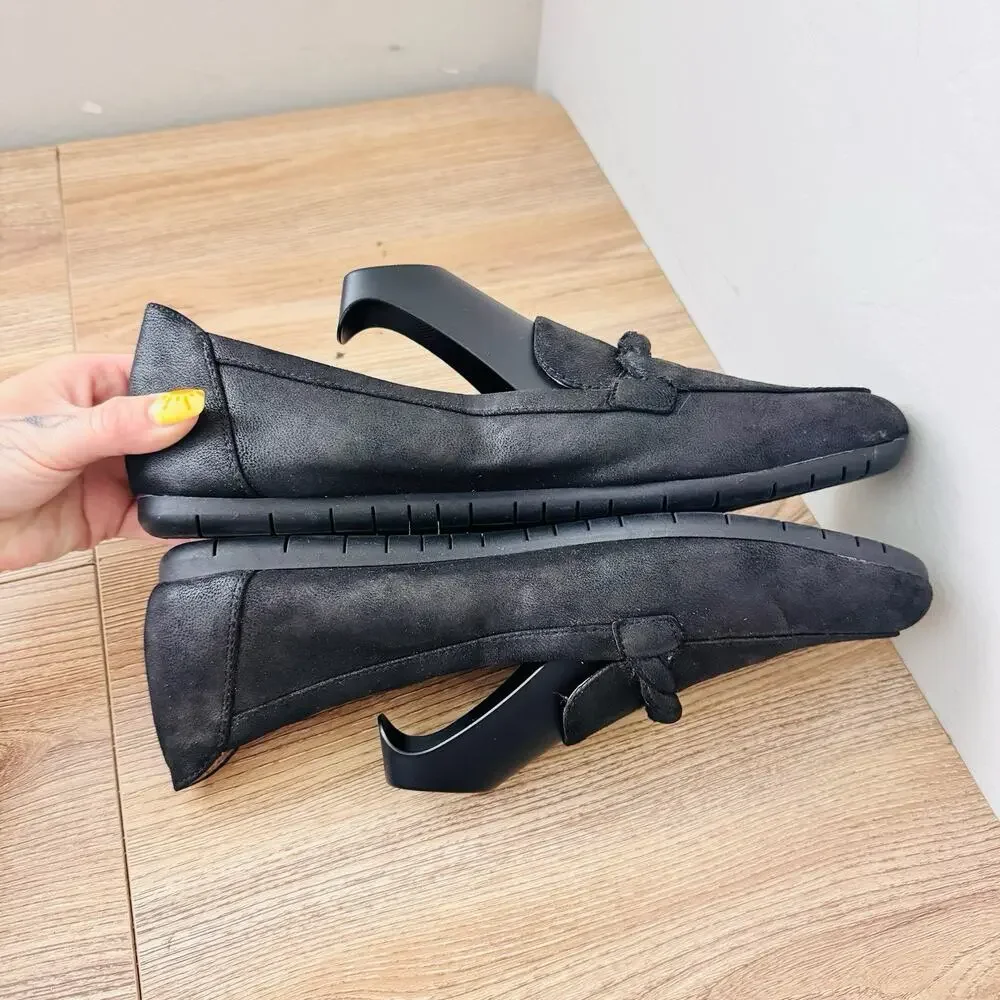 LifeStride Drew Black Suede Loafers Women’s Size 10